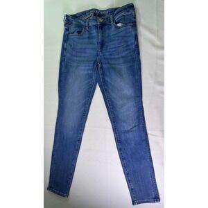 American Eagle Jeggings Size 8 Short Next Level Stretch Blue Denim Boho Casual